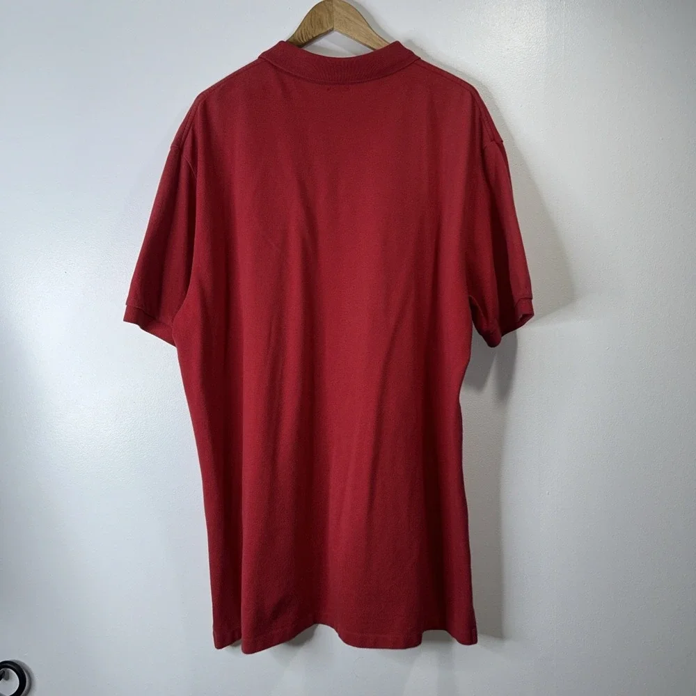 Polo Ralph Lauren Men XXL Short Sleeve Polo Shirt Red 100% Cotton